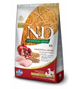 Dog senior medium & maxi, chicken, spelt, oats & pomegranate 12 kg