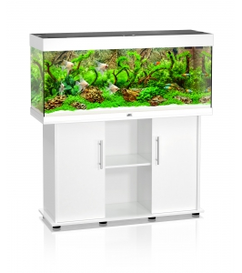 akvárijný komplet akvárium set DUBAI 120 WHITE LED so skrinkou