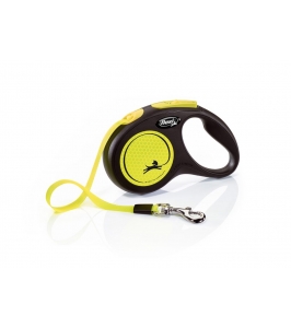 Flexi NEON S 5m/15kg páska, žltá